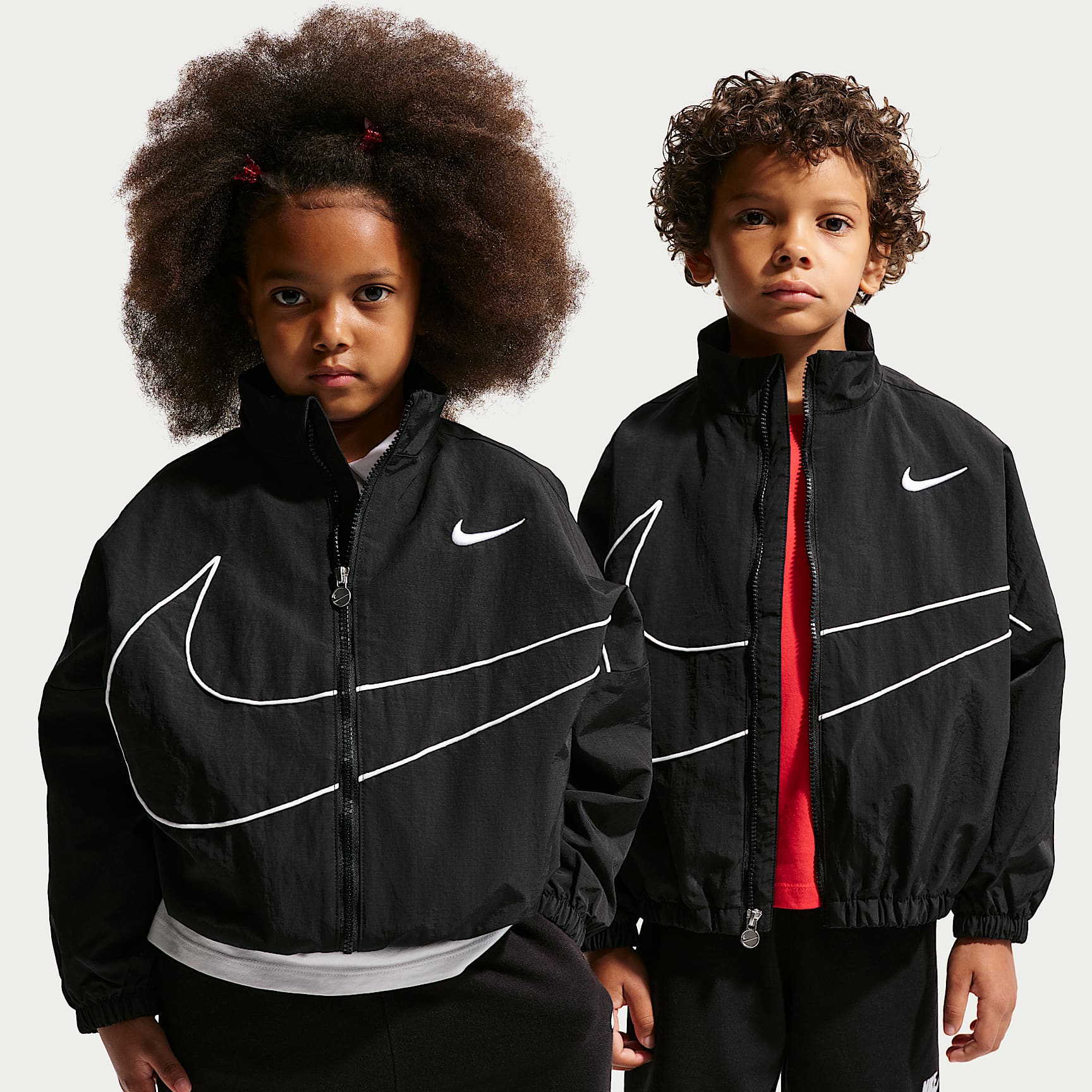 Nike Little Kids' Big Swoosh Hoodless Wind Jacket. Nike.com